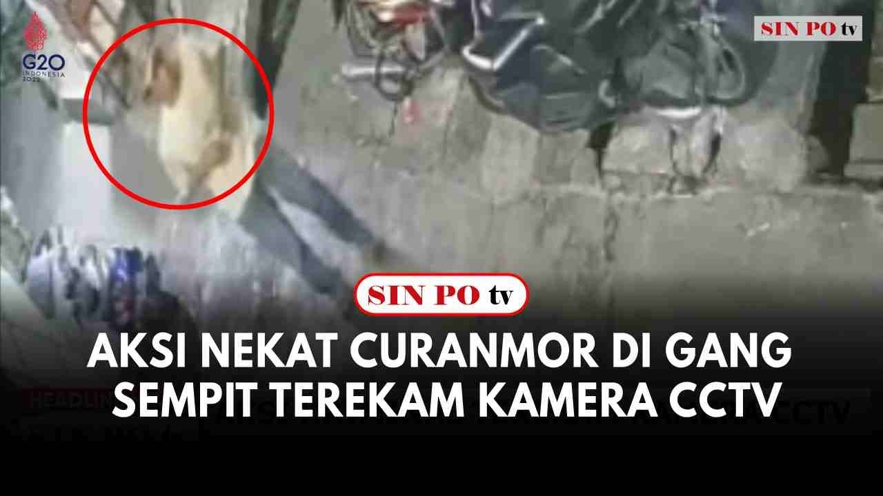 Aksi Nekat Curanmor Di Gang Sempit Terekam Kamera CCTV