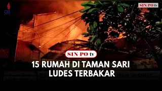 Diduga Korsleting Listrik, 15 Rumah Di Taman Sari Ludes Terbakar