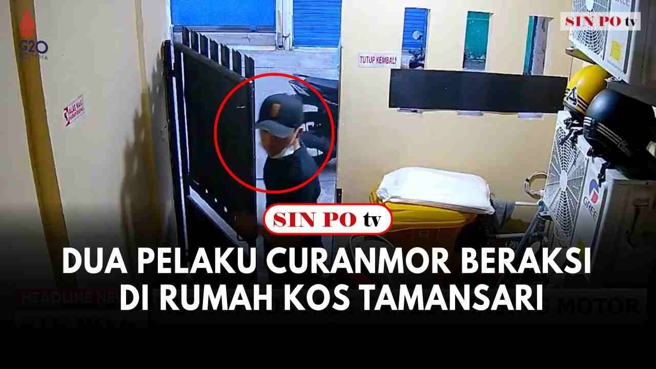 Dua Pelaku Curanmor Beraksi Di Rumah Kos Tamansari Terekam Kamera CCTV