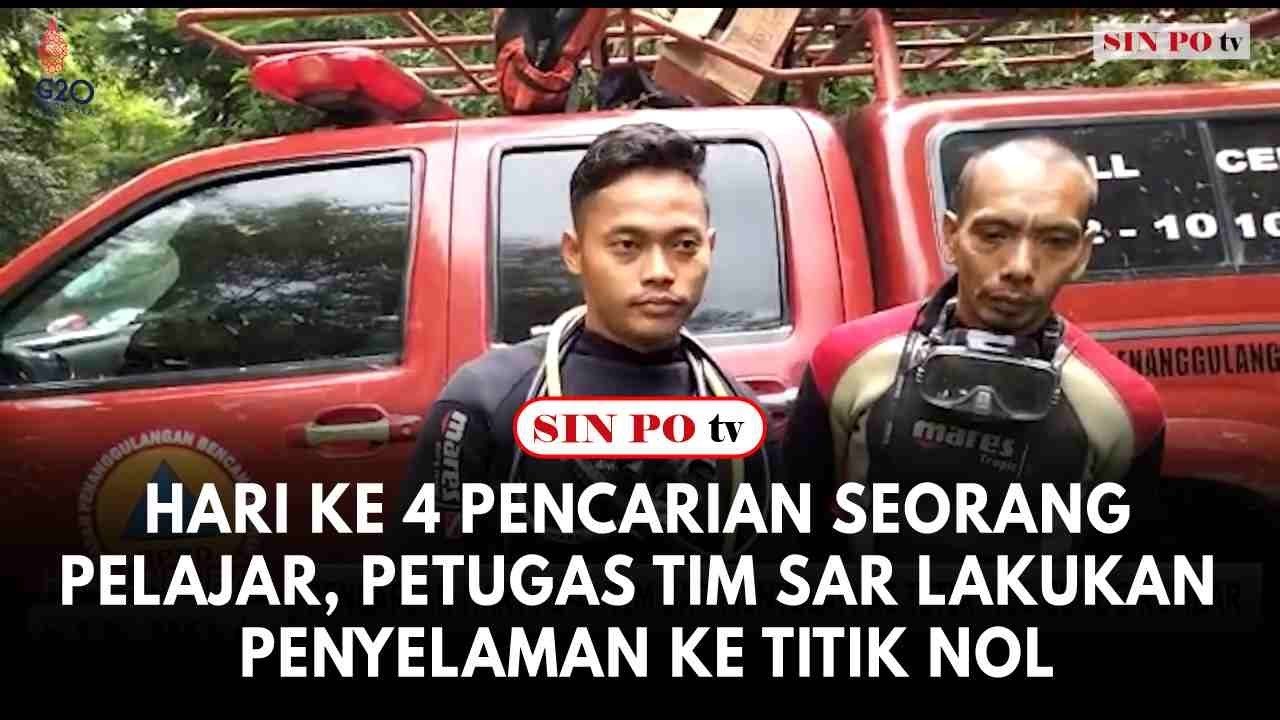 Hari Ke 4 Pencarian Seorang Pelajar, Petugas Tim SAR Lakukan Penyelaman ke Titik Nol