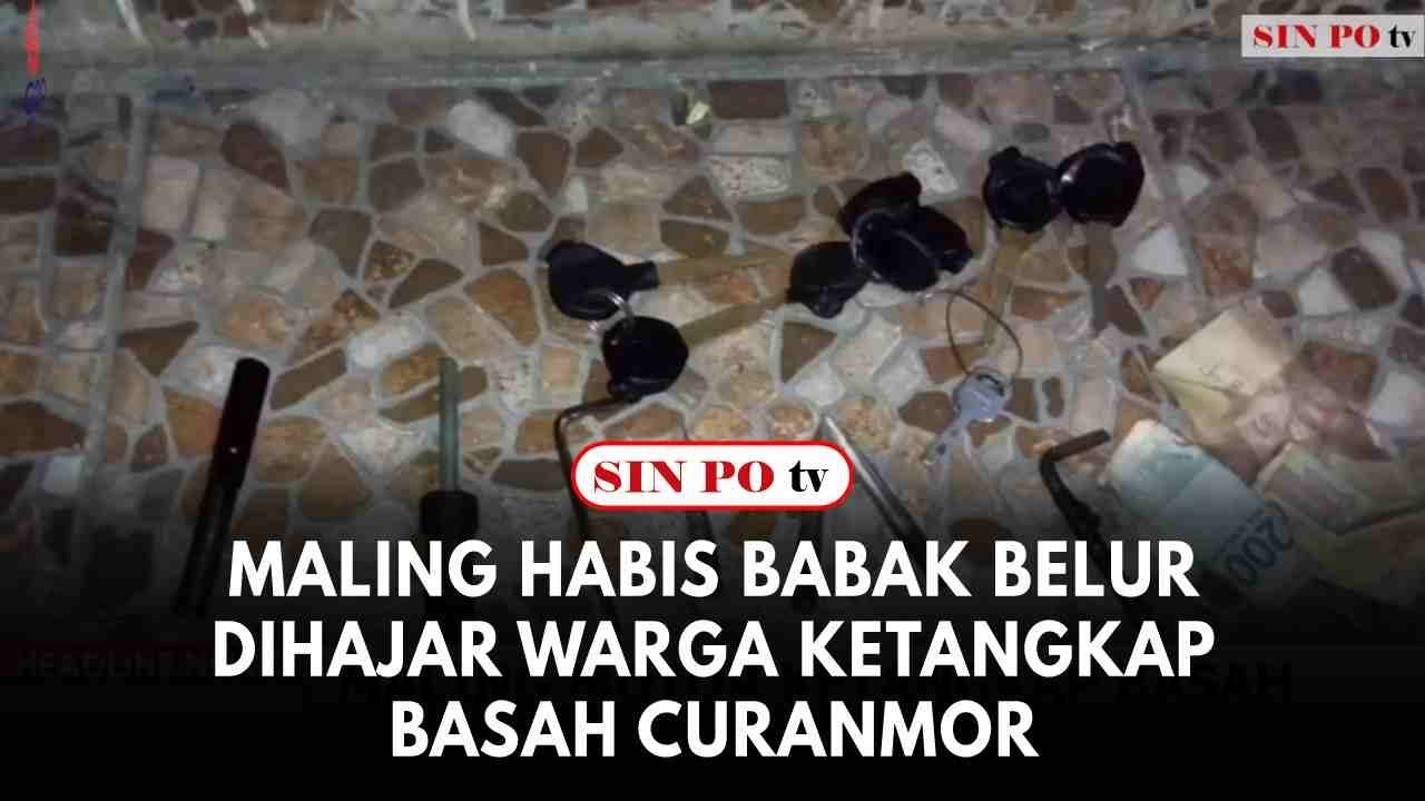 Maling Habis Babak Belur Dihajar Warga Ketangkap Basah Curanmor