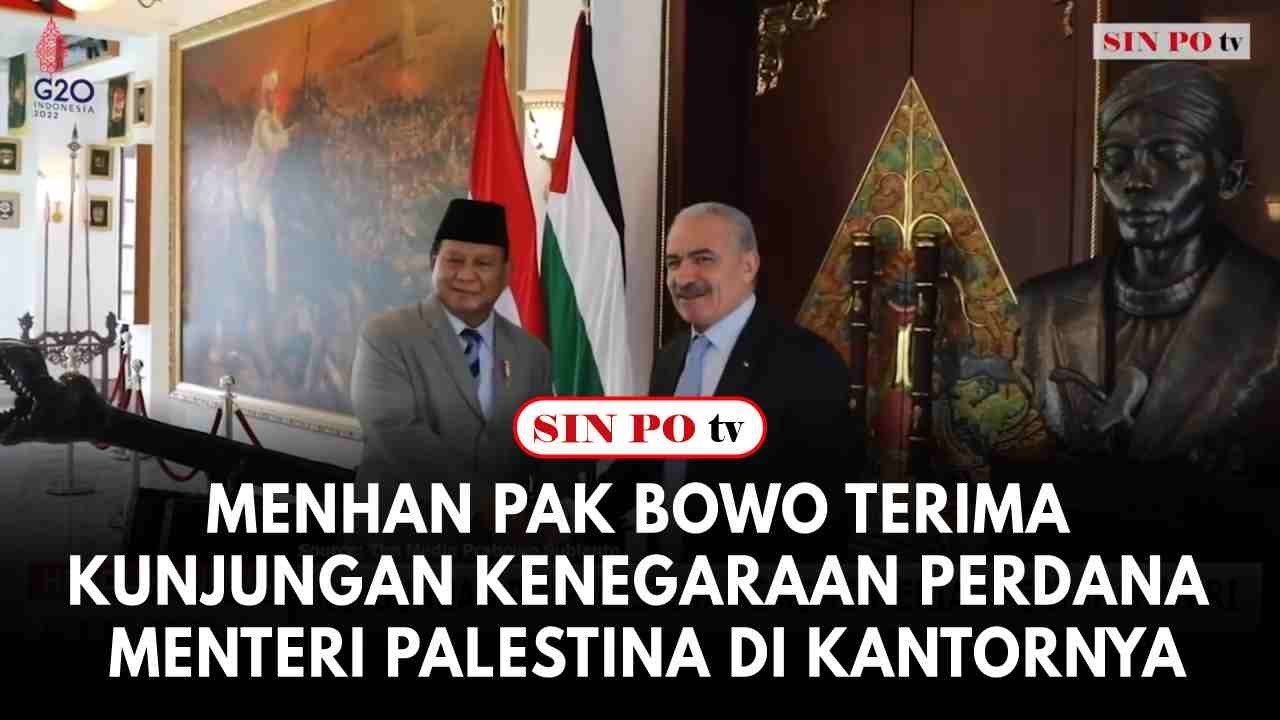 Menhan Pak Bowo Terima Kunjungan Kenegaraan Perdana Menteri Palestina Di Kantornya