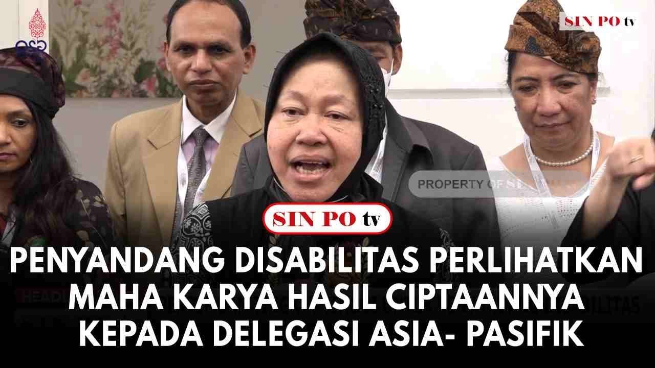 Penyandang Disabilitas Perlihatkan Maha Karya Hasil Ciptaannya Kepada Delegasi Asia- Pasifik