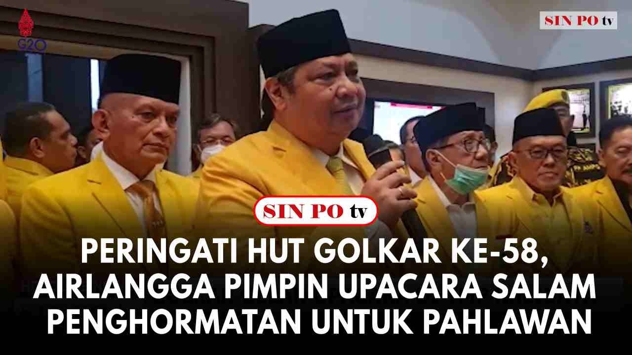 Peringati HUT Gokar Ke-58, Airlangga Pimpin Upacara Salam Penghormatan Untuk Pahlawan