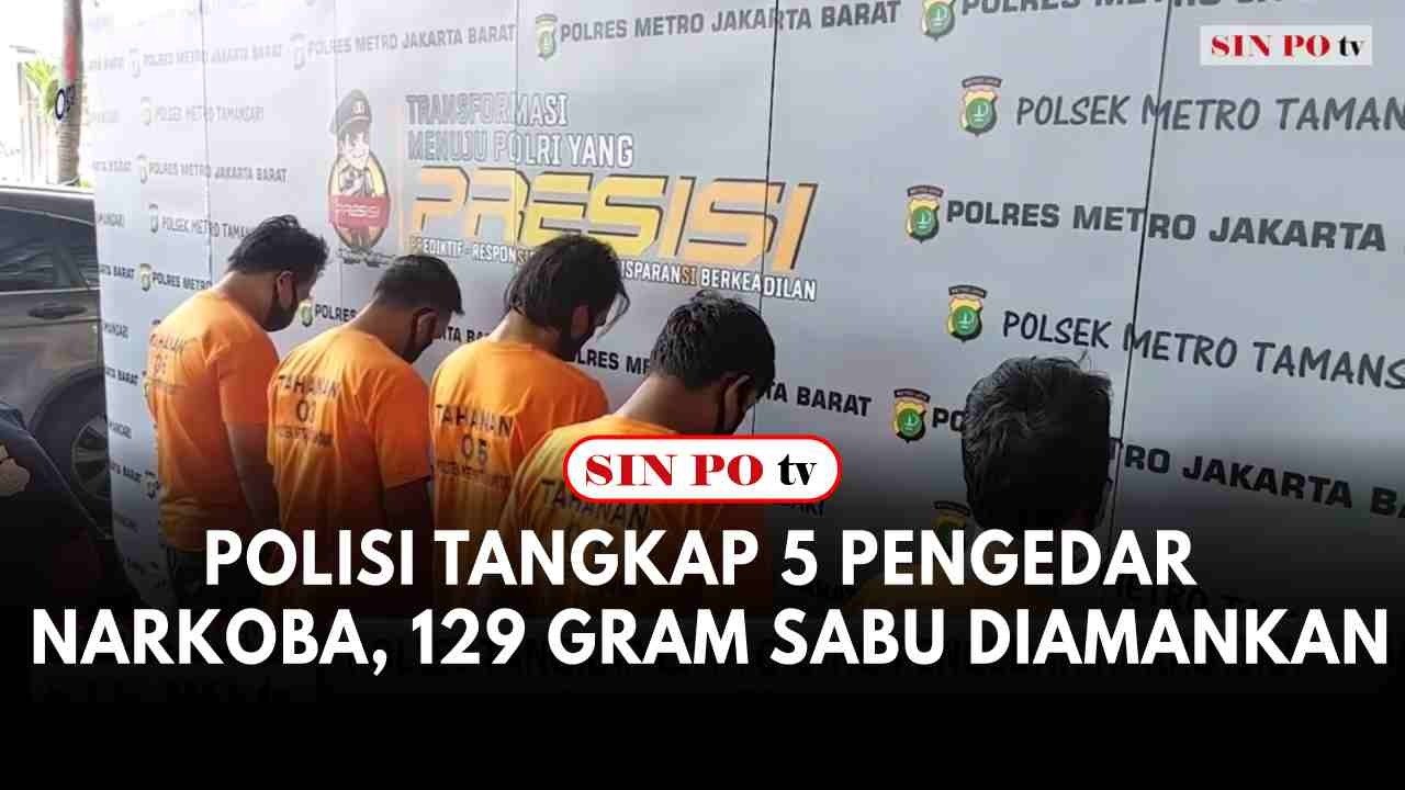 Polisi Tangkap 5 Pengedar Narkoba, 129 Gram Sabu Siap Edar Diamankan