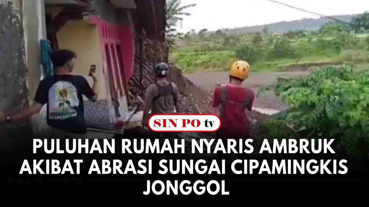 Puluhan Rumah Nyaris Ambruk Akibat Abrasi Sungai Cipamingkis Jonggol