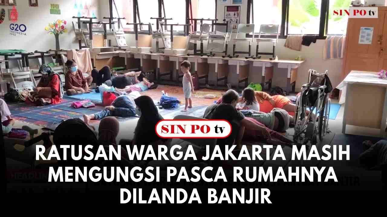 Ratusan Warga Jakarta Masih Mengungsi Pasca Rumahnya Dilanda Banjir