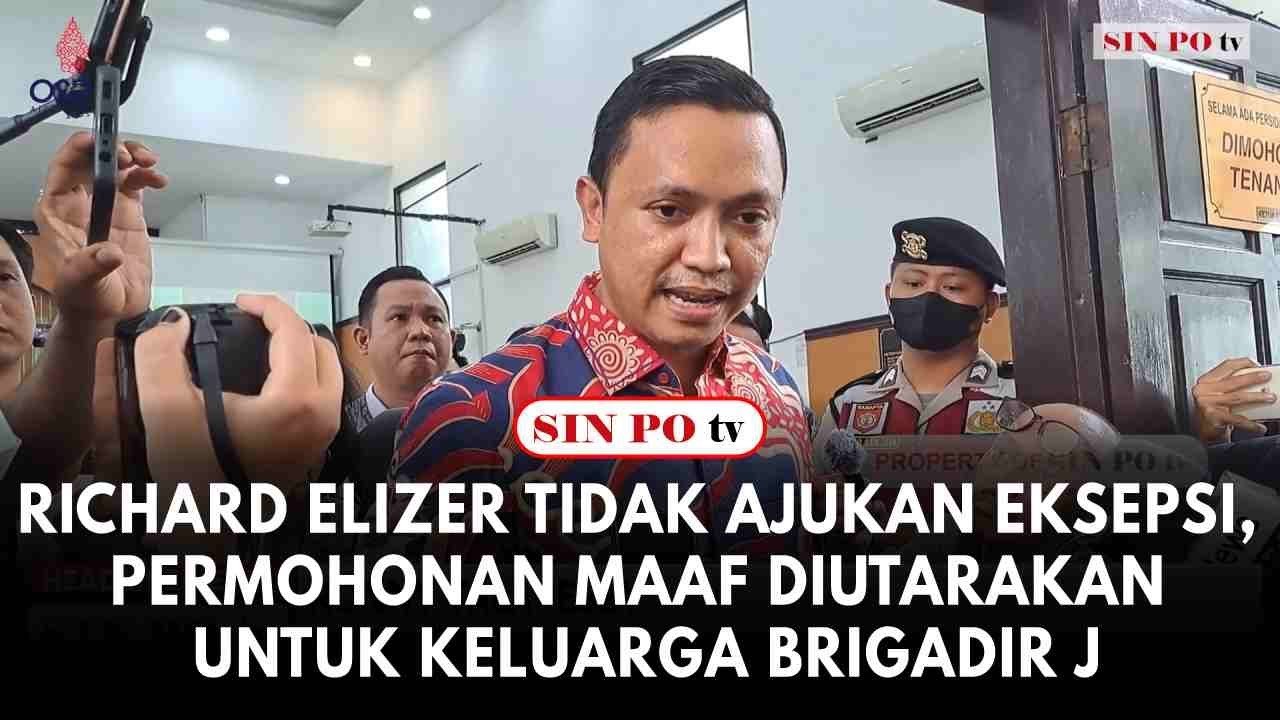 Richard Elizer Tidak Ajukan Eksepsi, Permohonan Maaf Diutarakan untuk Keluarga Brigadir J