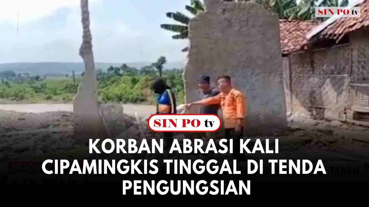 Korban Abrasi Kali Cipamingkis Tinggal Di Tenda Pengungsian