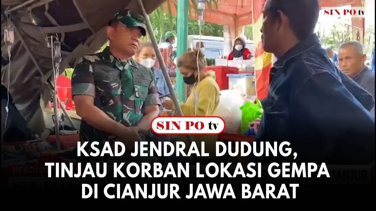 KSAD Jendral Dudung, Tinjau Korban Lokasi Gempa di Cianjur Jawa Barat