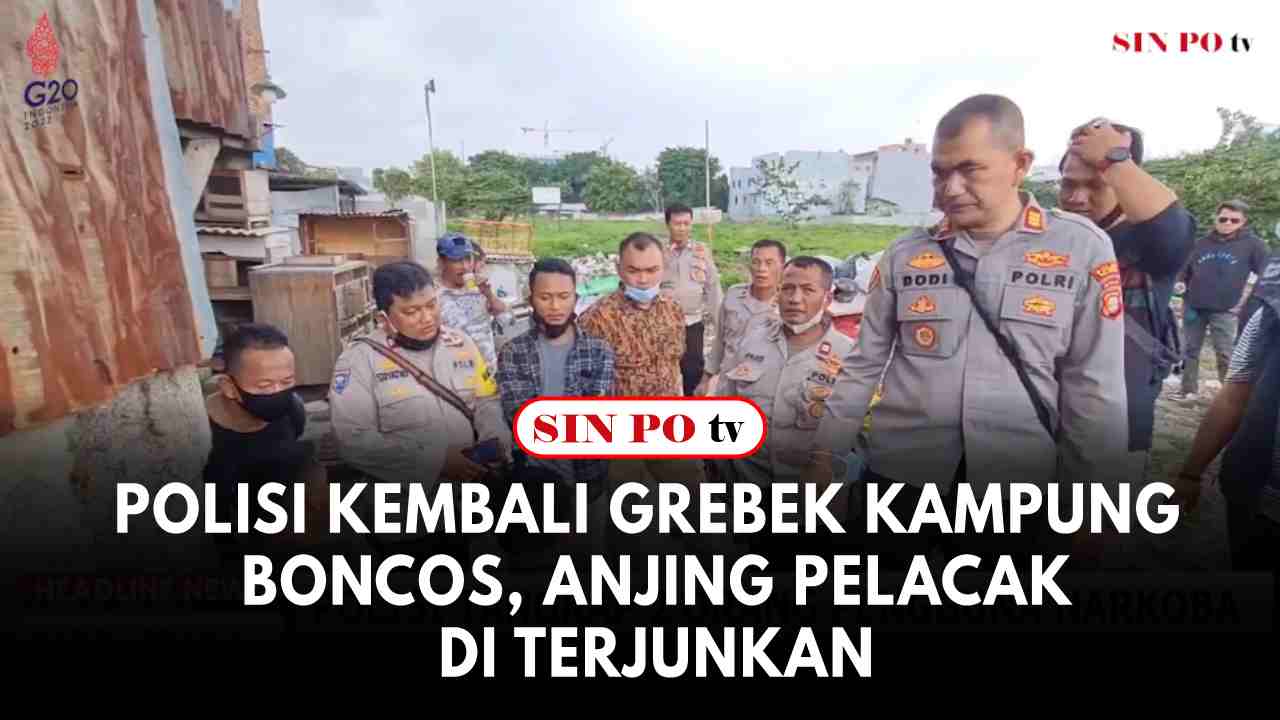 Polisi Kembali Grebek Kampung Boncos, Anjing Pelacak Di Terjunkan