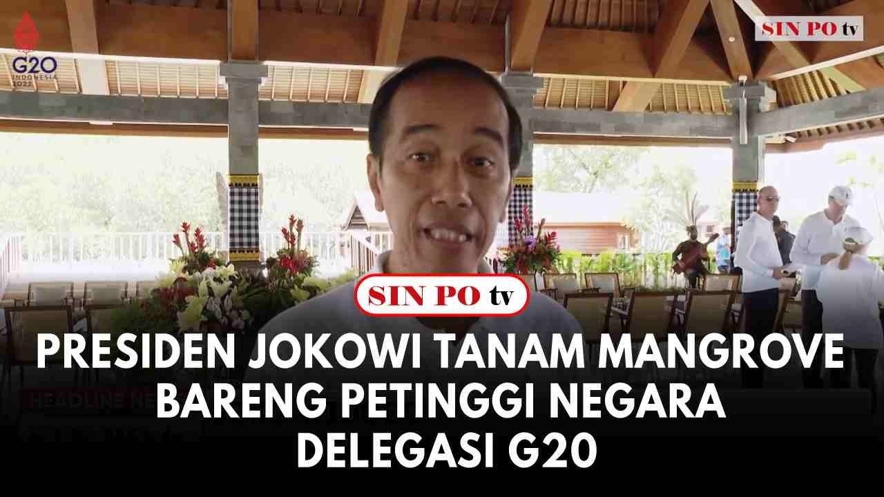 Presiden Jokowi Tanam Mangrove Bareng Petinggi Negara Delegasi G20