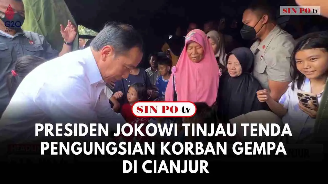 Presiden Jokowi Tinjau Tenda Pengungsian Korban Gempa Di Cianjur