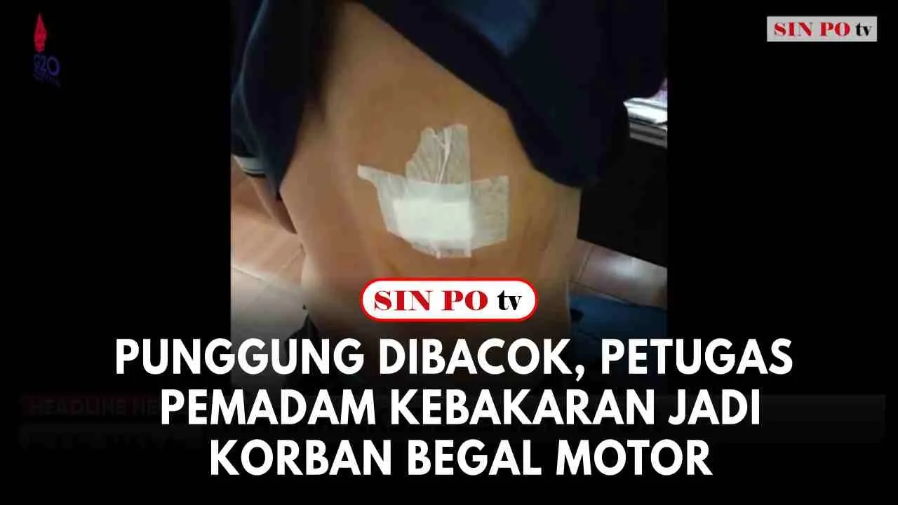 Punggung dibacok, Petugas Pemadam Kebakaran Jadi Korban Begal Motor