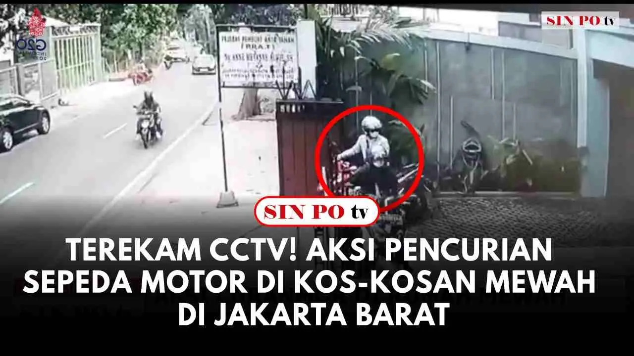 Terekam CCTV! Aksi Pencurian Sepeda Motor Di Kos-Kosan Mewah Di Jakarta Barat