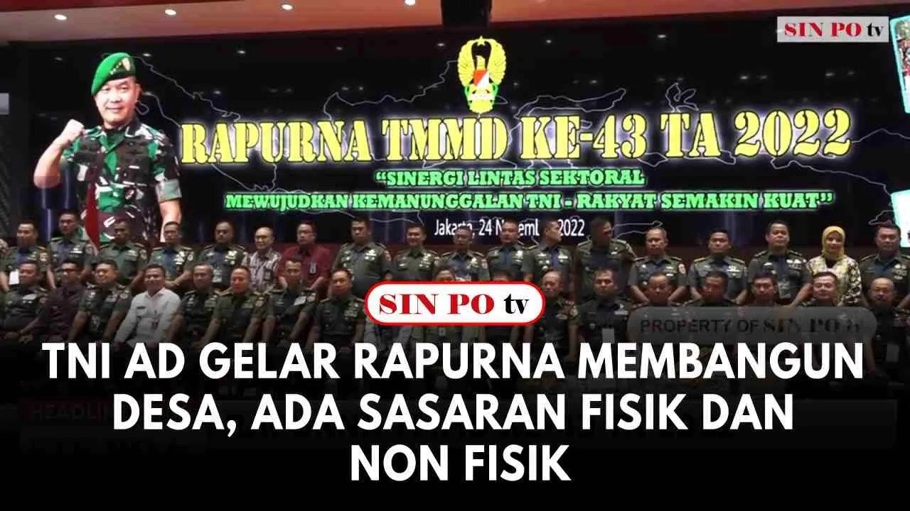 TNI AD Gelar Rapurna Membangun Desa, Ada Sasaran Fisik dan Non Fisik