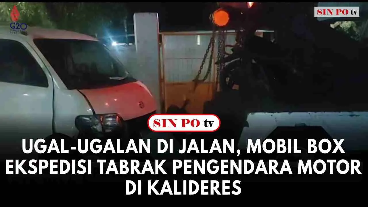 Ugal-Ugalan Di Jalan, Mobil Box Ekspedisi Tabrak Pengendara Motor Di Kalideres