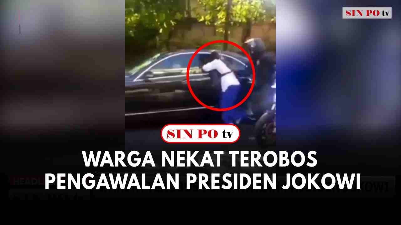 Warga Nekat Terobos Pengawalan Presiden Jokowi