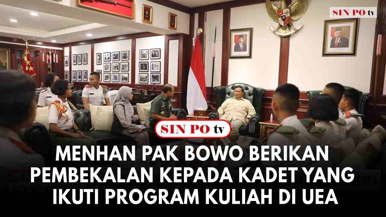 Menhan Pak Bowo Berikan Pembekalan Kepada Kadet Yang Ikuti Program Kuliah Di UEA