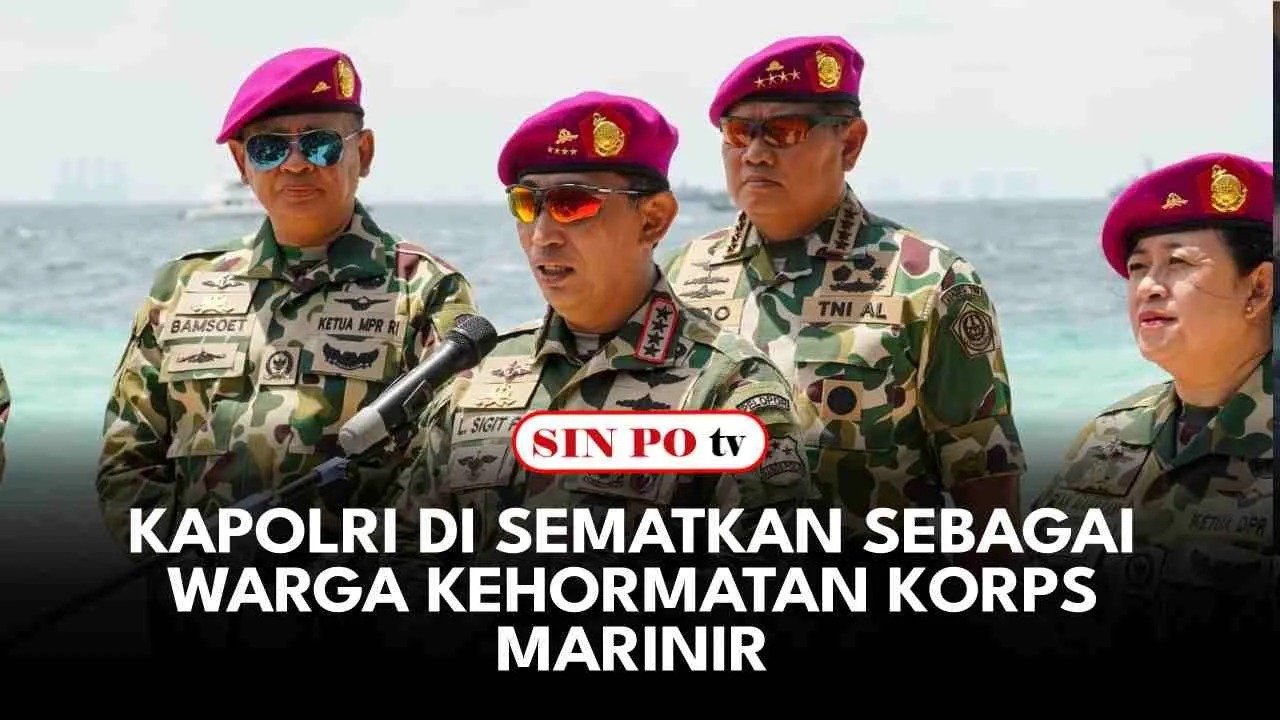 Kapolri Di Sematkan Sebagai Warga Kehormatan Korps Marinir