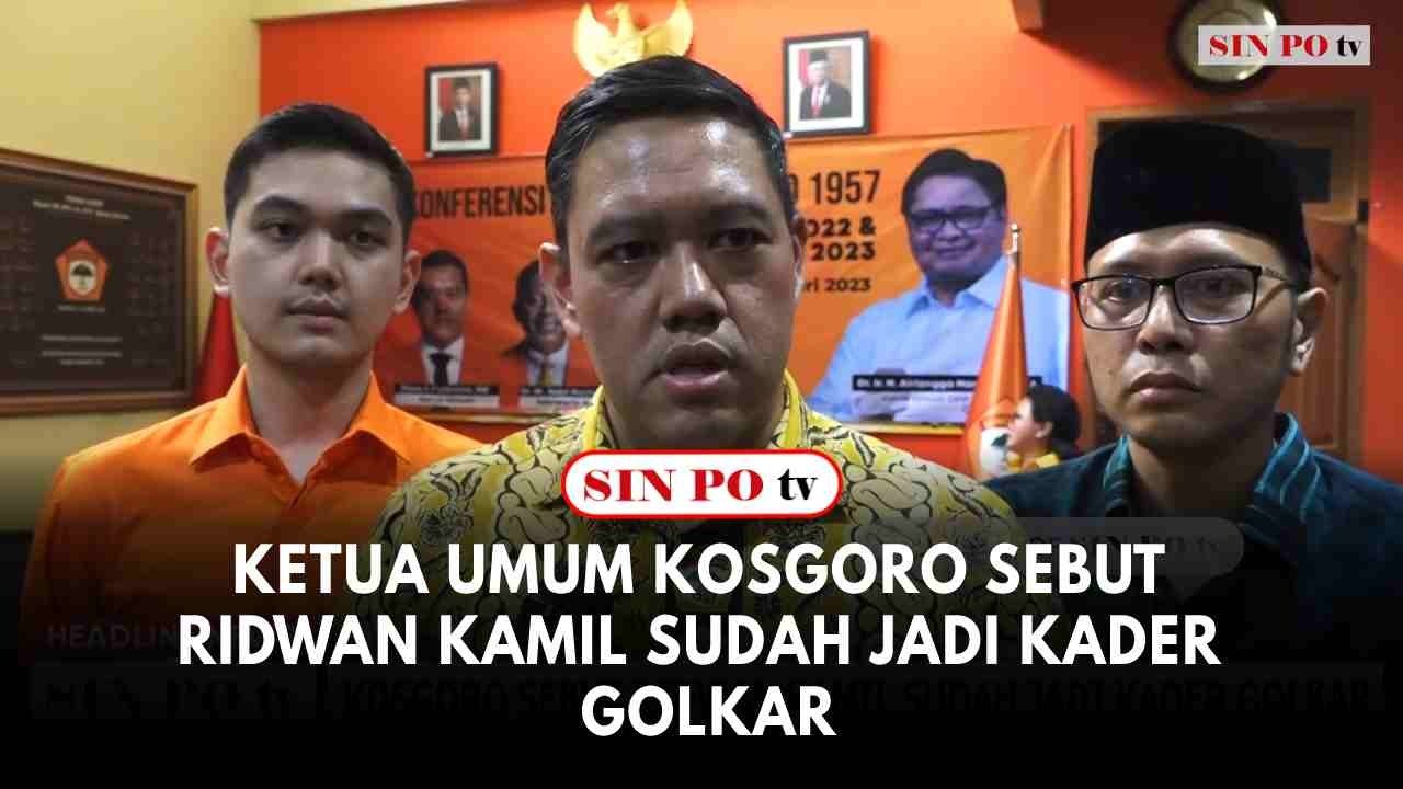 Ketua Umum Kosgoro Sebut Ridwan Kamil Sudah Jadi Kader Golkar