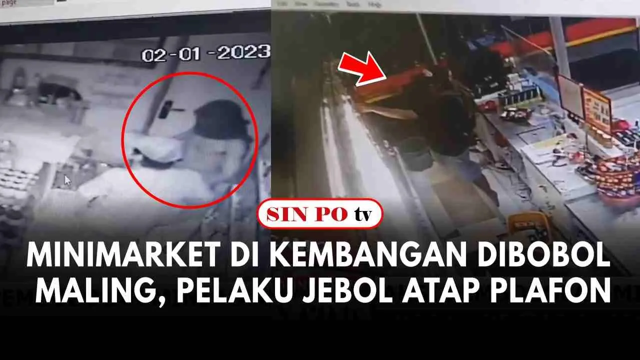 Minimarket Di Kembangan Dibobol Maling, Pelaku Jebol Atap Plafon