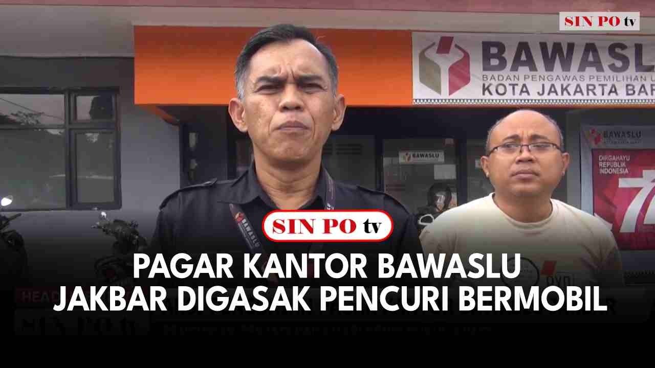 Pagar Kantor Bawaslu Jakbar Digasak Pencuri Bermobil