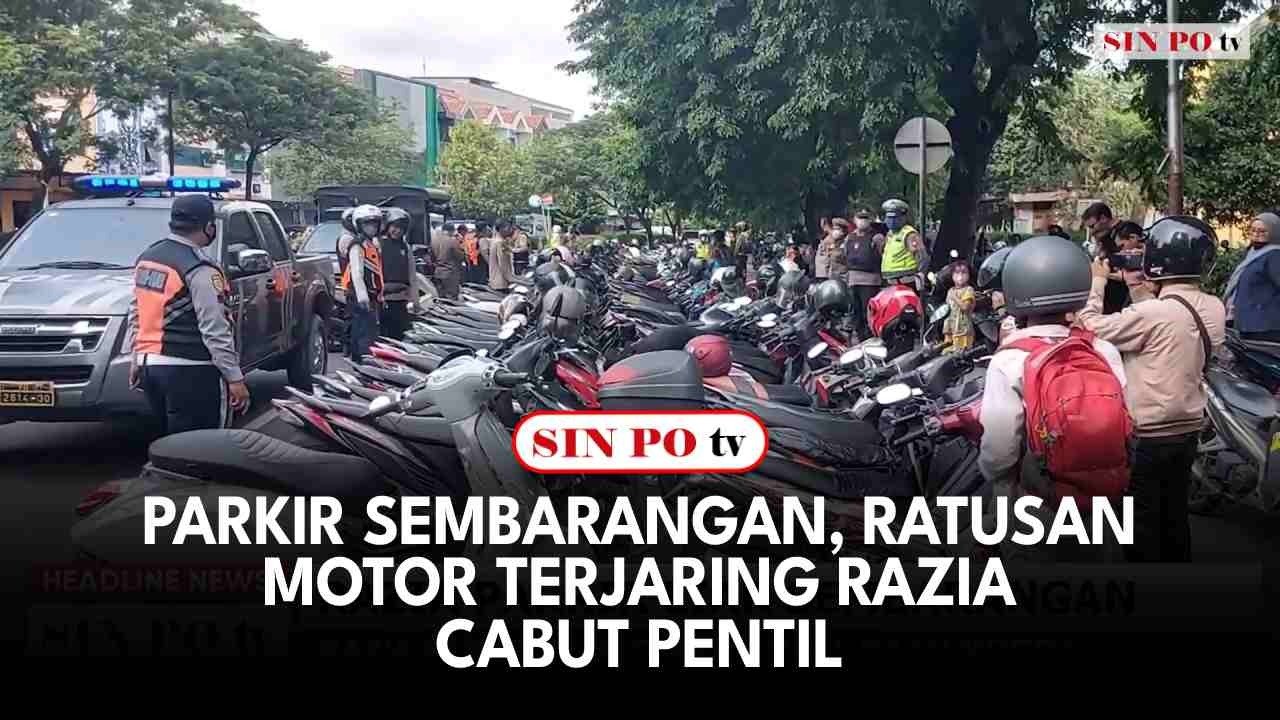 Parkir Sembarangan, Ratusan Motor Terjaring Razia Cabut Pentil Di Kawasan Daan Mogot Baru Jakbar