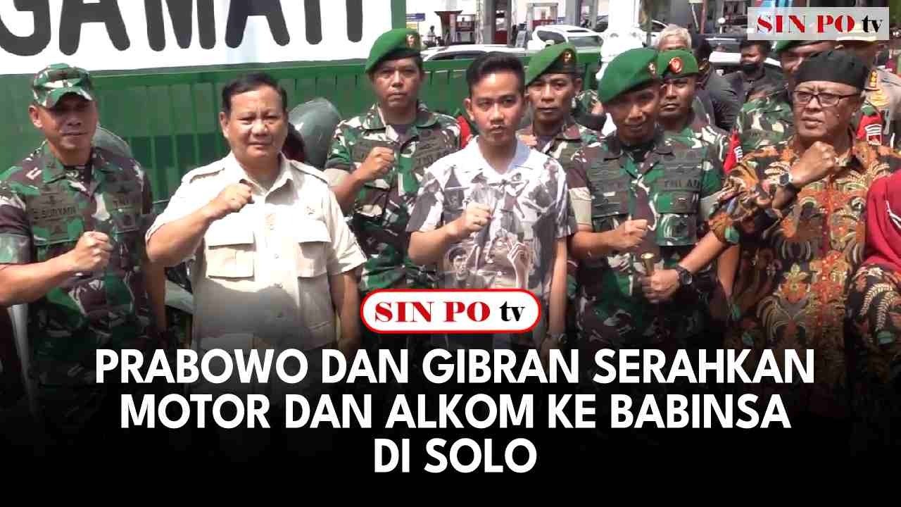 Prabowo - Gibran Serahkan Motor Dan Alkom Ke Babinsa di Solo