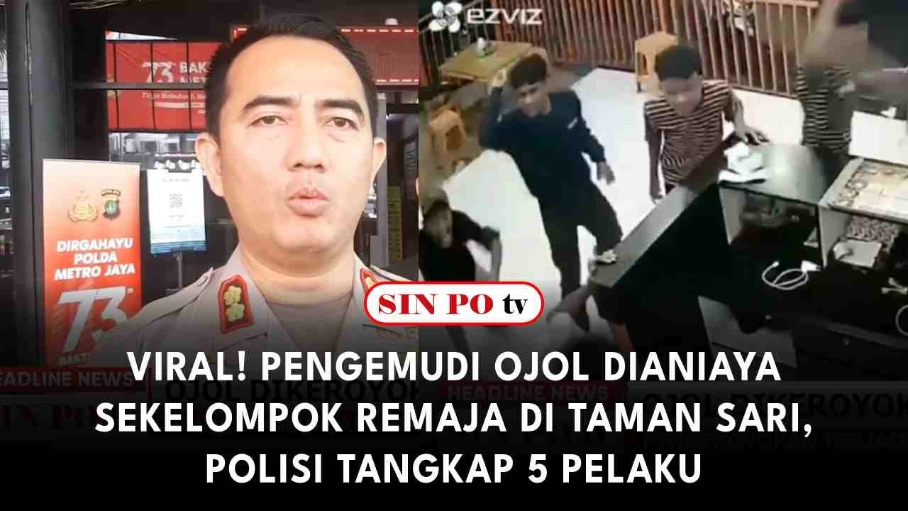 Viral! Pengemudi Ojol Dianiaya Sekelompok Remaja di Taman Sari, Polisi Tangkap 5 Pelaku