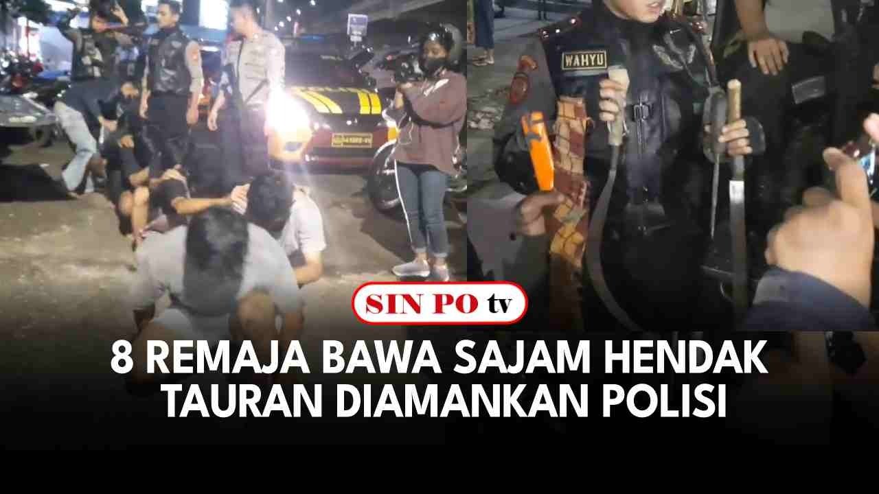 8 Remaja Bawa Sajam Hendak Tauran Diamankan Polisi