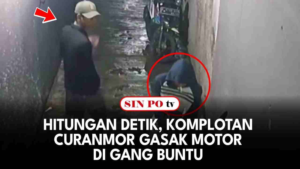 Hitungan Detik, Komplotan Curanmor Gasak Motor Di Gang Buntu