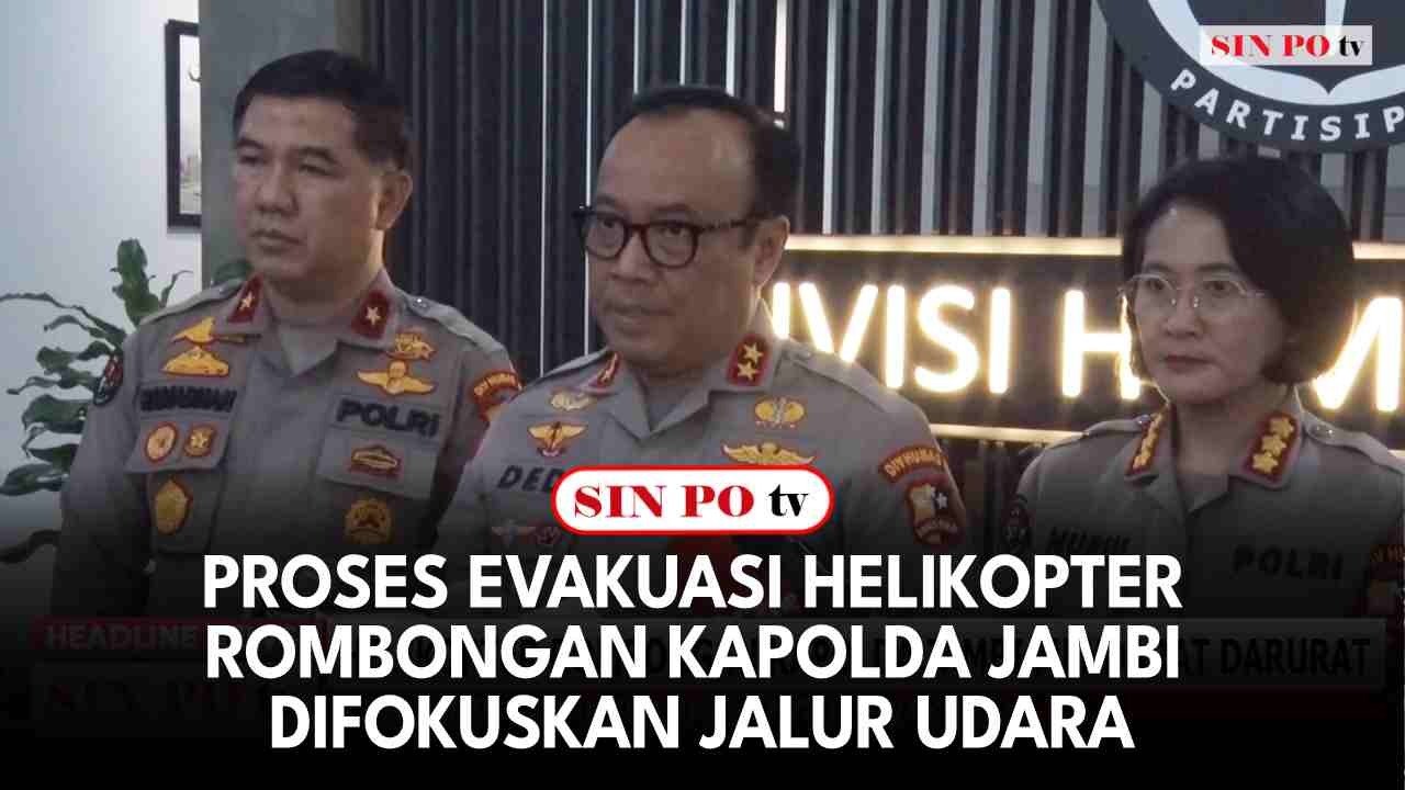 Proses Evakuasi Helikopter Rombongan Kapolda Jambi Difokuskan Jalur Udara