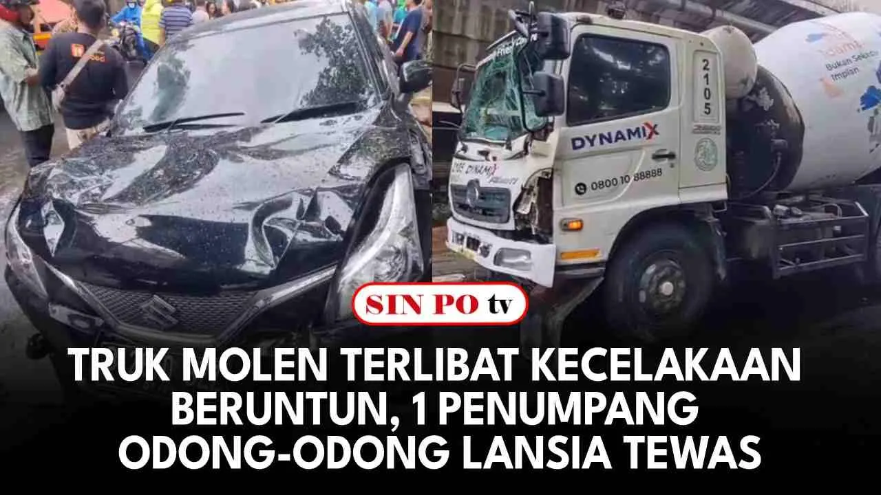 Truk Molen Terlibat Kecelakaan Beruntun, 1 Penumpang Odong-odong Lansia Tewas