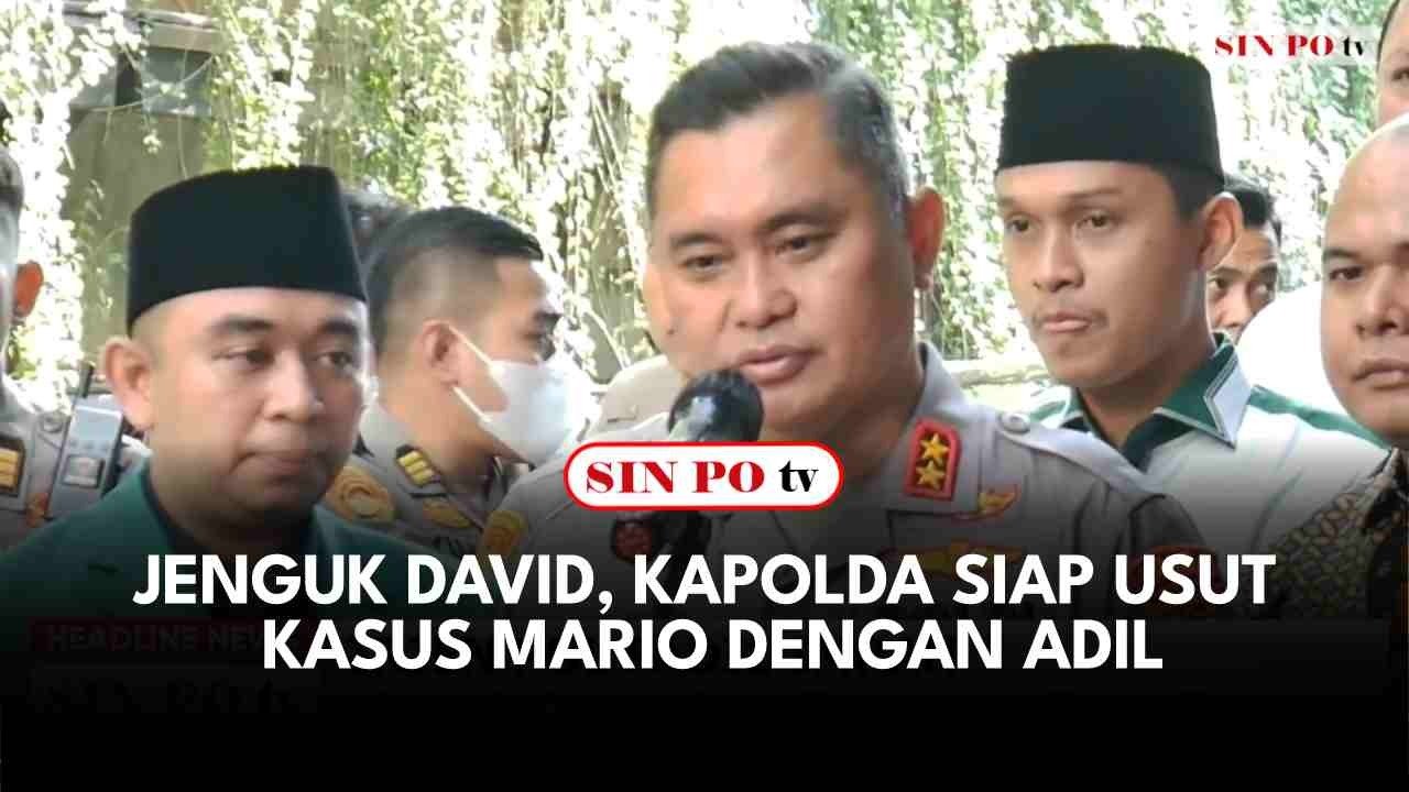 Jenguk David, Kapolda Siap Usut Kasus Mario Dengan Adil