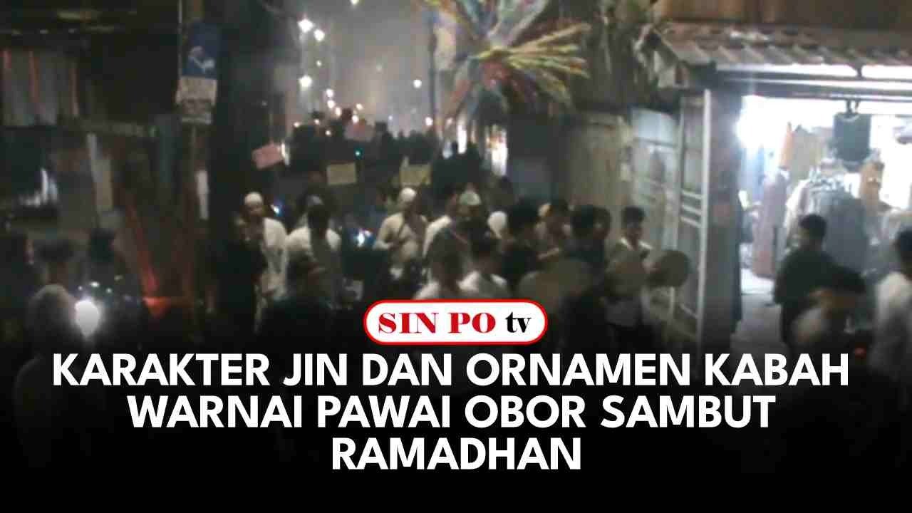 Karakter Jin Dan Ornamen Kabah Warnai Pawai Obor Sambut Ramadhan