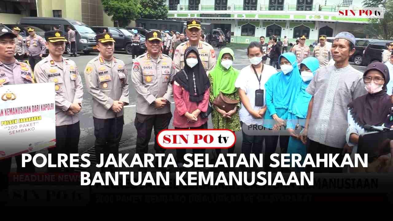 Polres Jakarta Selatan Serahkan Bantuan Kemanusiaan