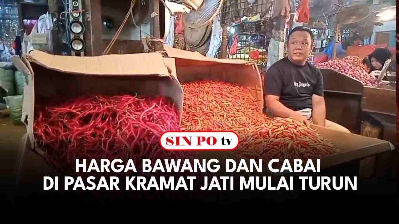 Harga Bawang Dan Cabai Di Pasar Kramat Jati Mulai Turun