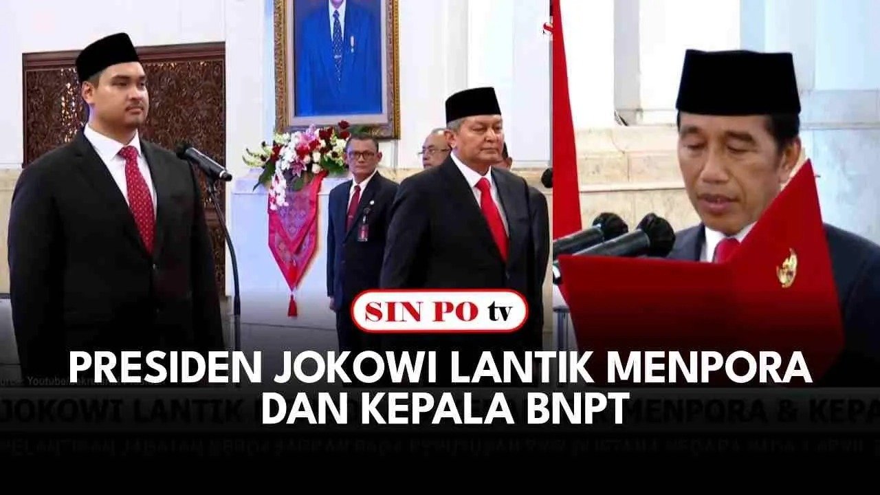 Presiden Jokowi Lantik Menpora Dan Kepala BNPT