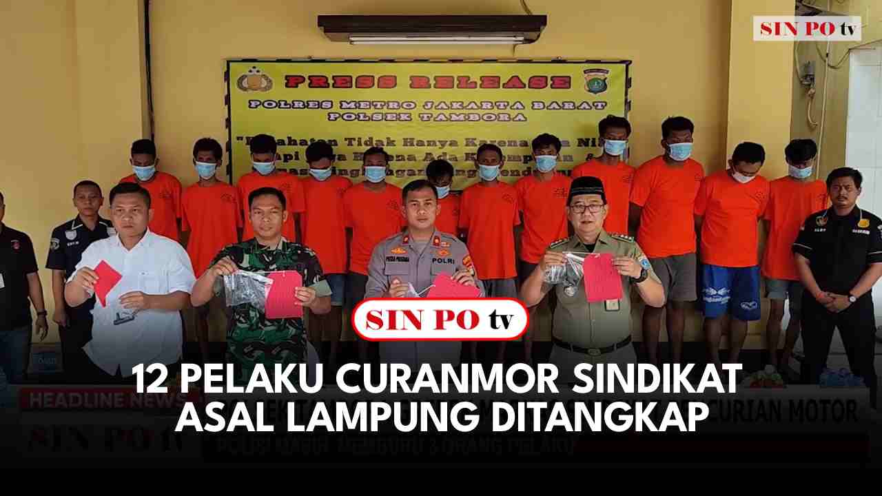 12 Pelaku Curanmor Sindikat Asal Lampung Ditangkap