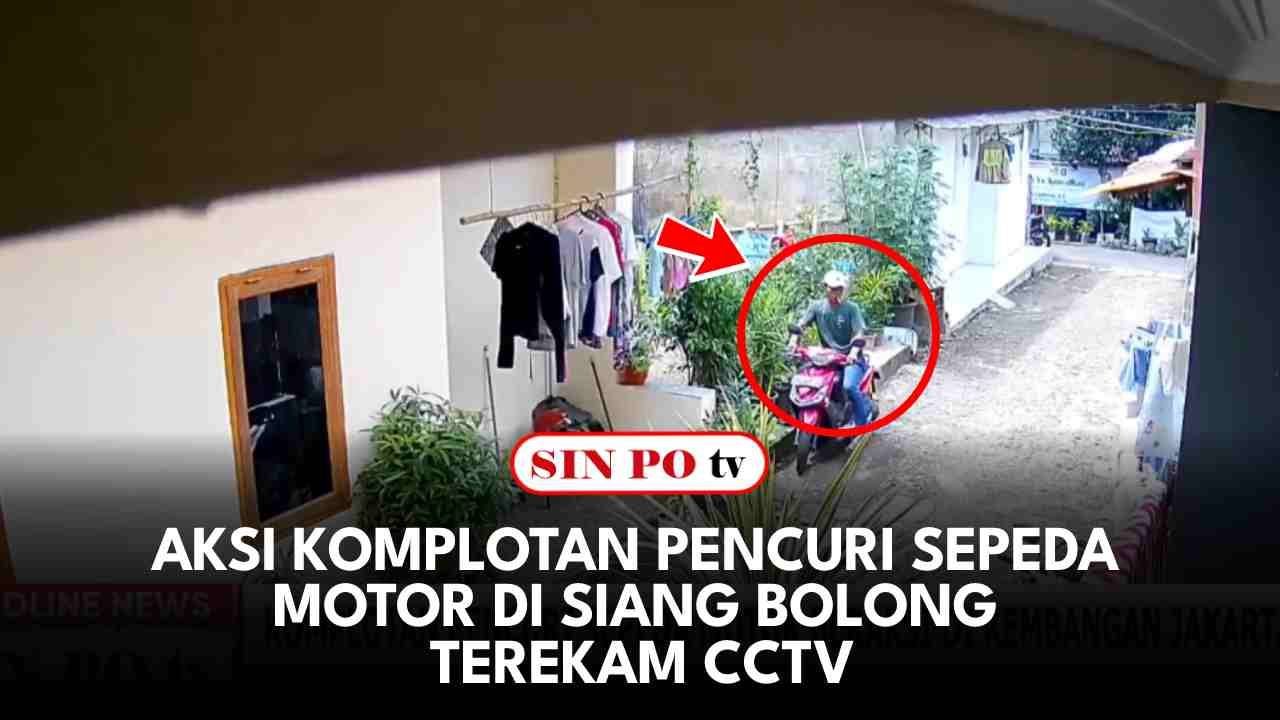 Aksi Komplotan Pencuri Sepeda Motor Di Siang Bolong Terekam CCTV 12.55