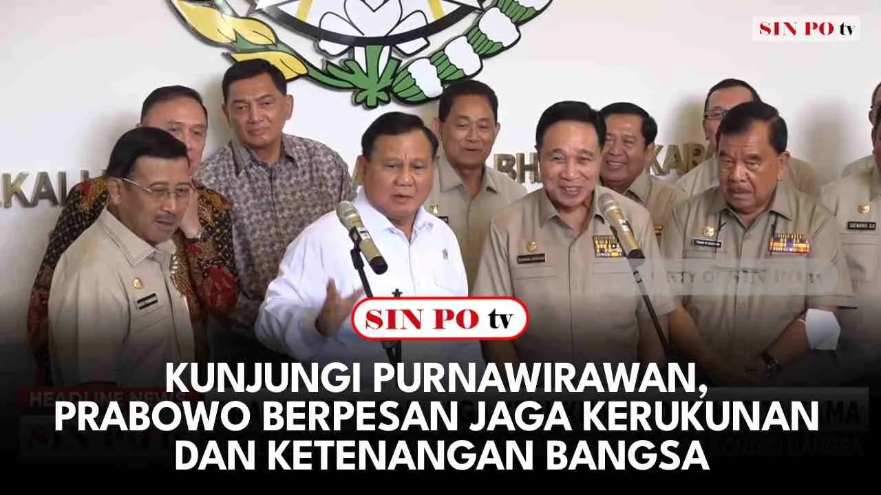 Menteri Pertahanan Prabowo Subianto bersilaturahmi dengan Purnawirawan Polri membicarakan seluruh elemen bangsa dan para elite harus rukun dan bekerja sama membangun negeri.