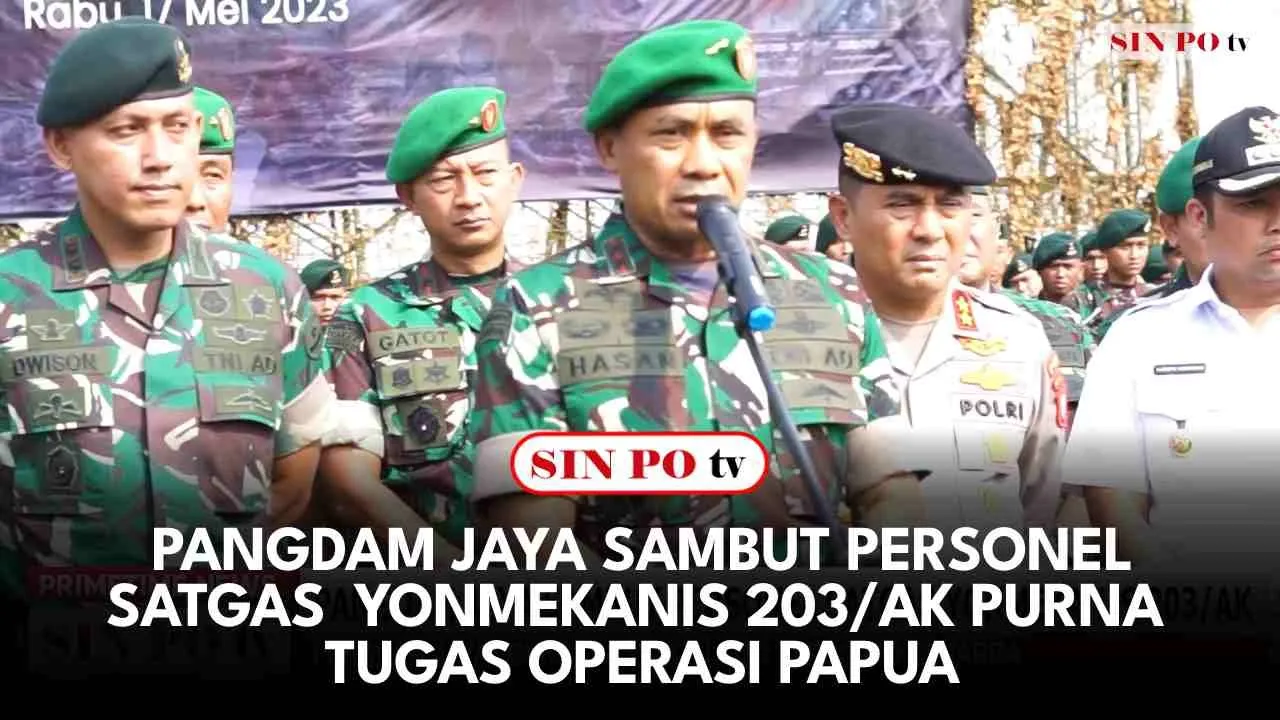 Pangdam Jaya Sambut Personel Satgas Yonmekanis 203/AK Purna Tugas Operasi Papua