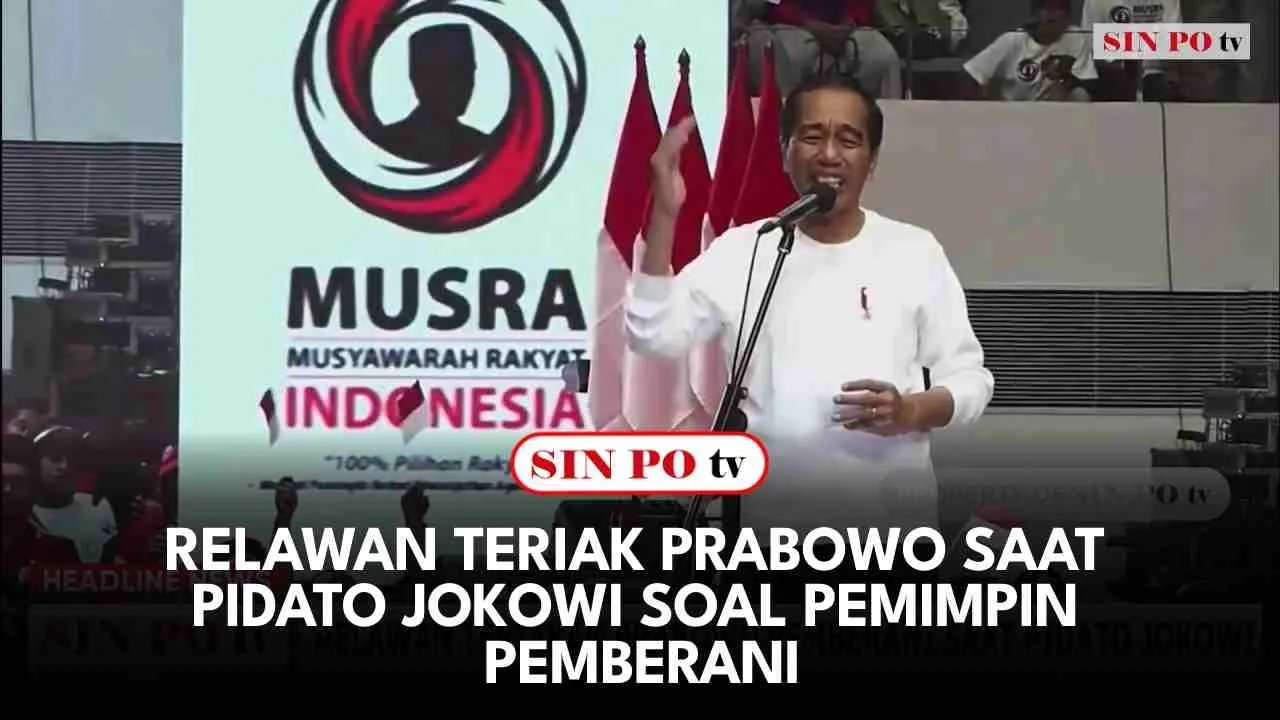 Relawan Teriak Prabowo Saat Pidato Jokowi Soal Pemimpin Pemberani