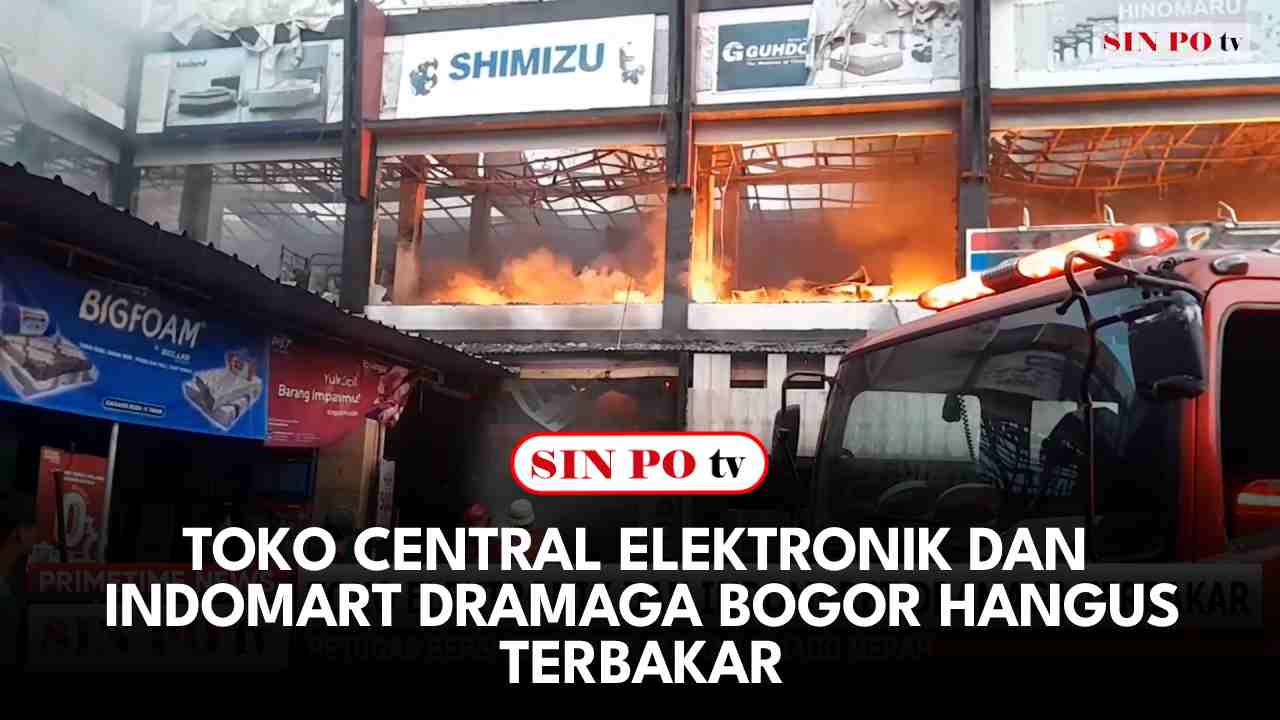 Toko Central Elektronik Dan Indomart Dramaga Bogor Hangus Terbakar