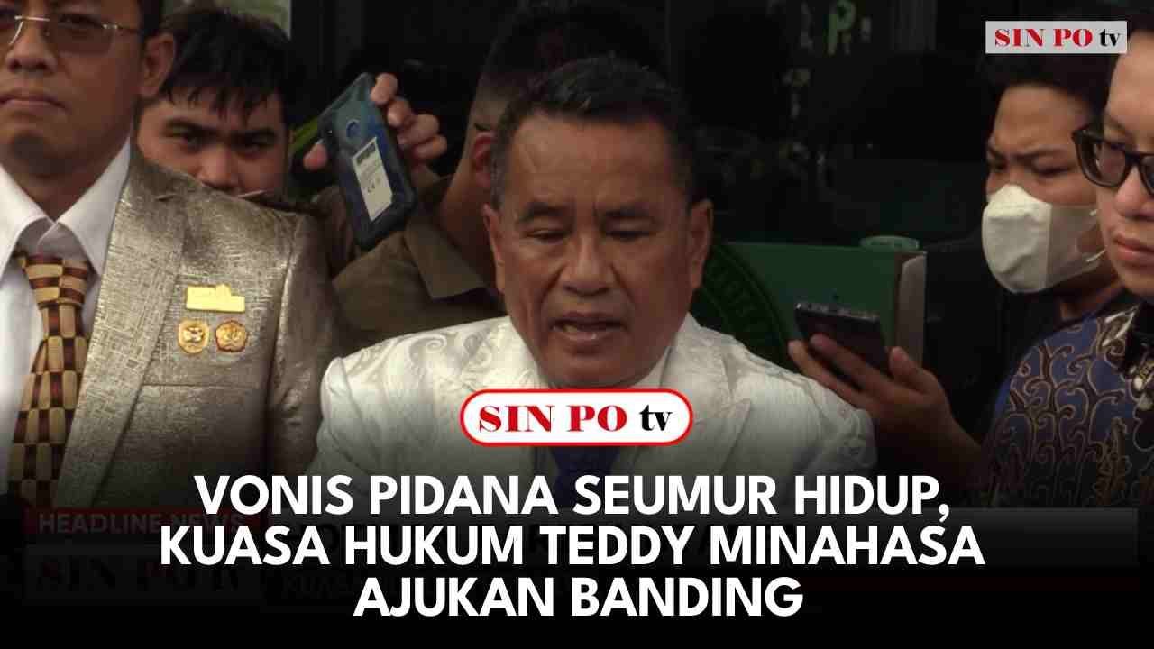 Vonis Pidana Seumur Hidup, Kuasa Hukum Teddy Minahasa Ajukan Banding