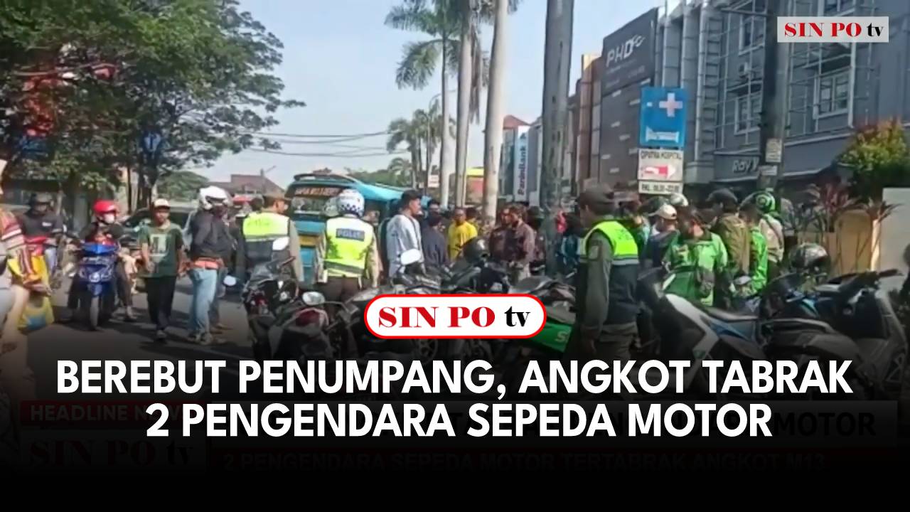 Berebut Penumpang, Angkot Tabrak 2 Pengendara Sepeda Motor