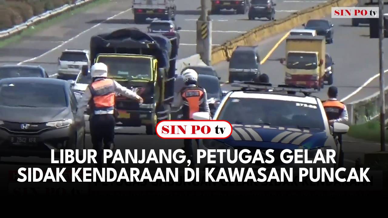 Petugas Gelar Sidak Kendaraan Di Kawasan Puncak