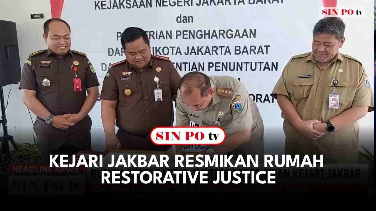 Kejari Jakbar Resmikan Rumah Restorative Justice