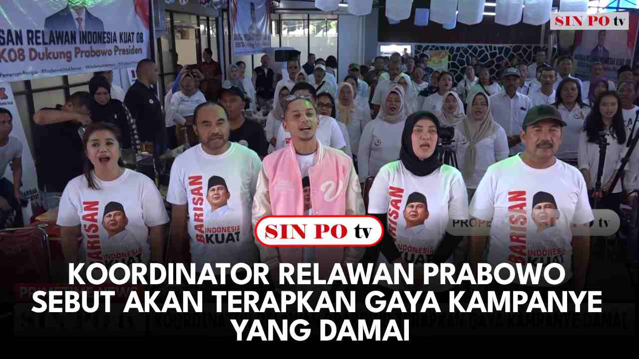 Koordinator Relawan Prabowo Sebut Akan Terapkan Gaya Kampanye Yang Damai